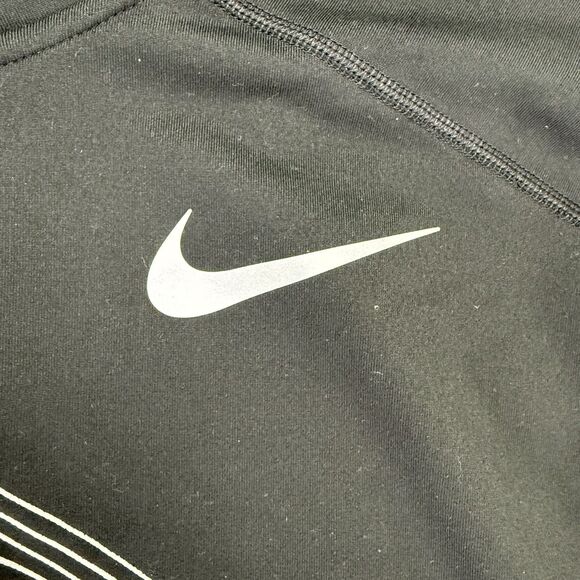 Nike Men Dri-FIT Element 1/4 Zip Black Reflective Running Top M Shirt Thumbholes - Picture 4 of 11